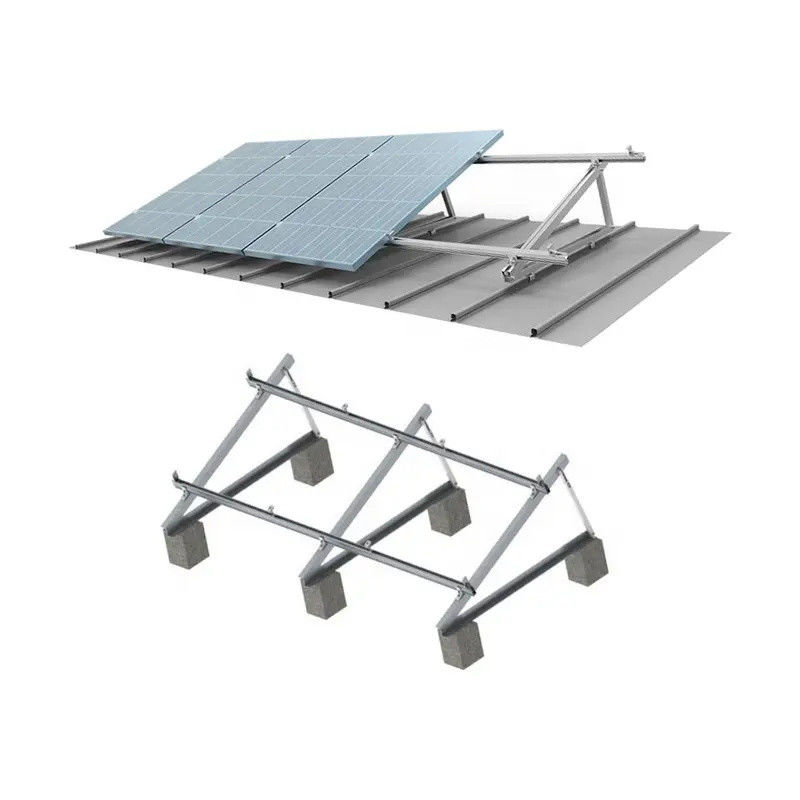 Montage van zonnepanelen PV-ondersteuningsbeugel Flexibel voor golvend metalen dak